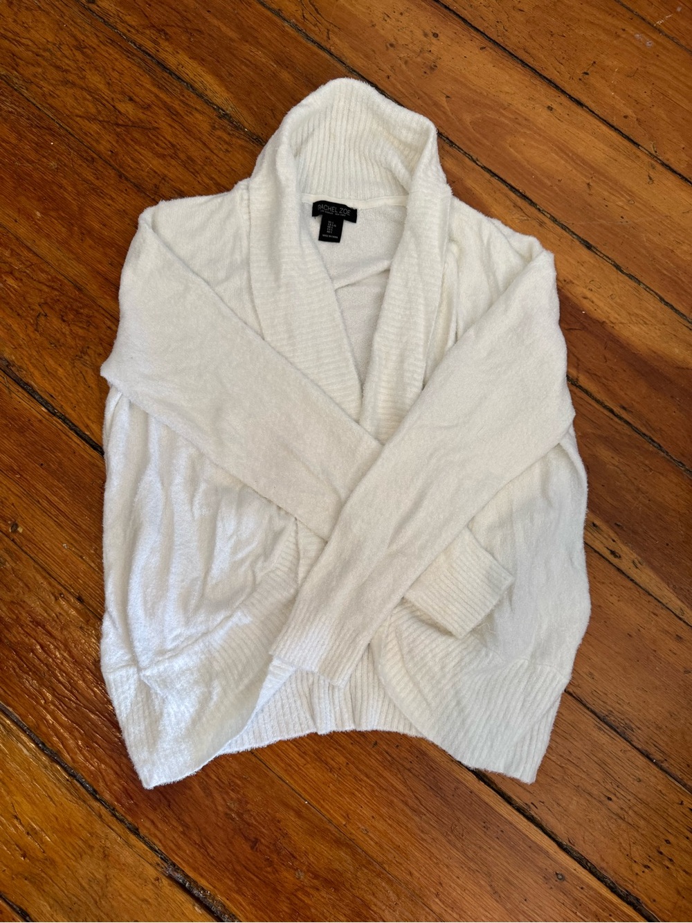 Rachel Zoe White Shawl Collar Cardigan